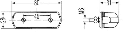 Hella Lamp K Black 2Ka 001389101 001389101 Technical Drawing