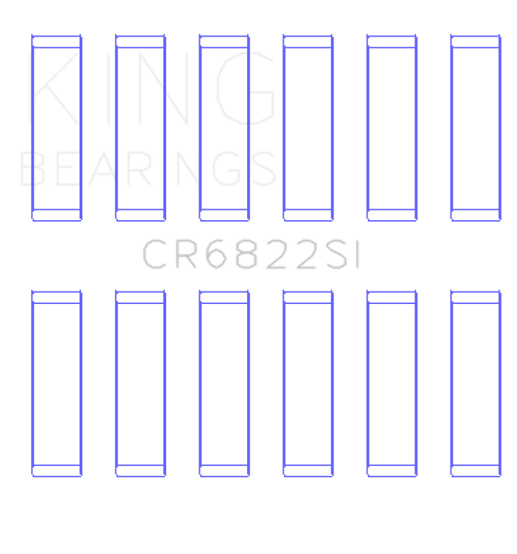 King Engine Bearings Chrysler 226 (3.7L) (Size +0.50mm) Connecting Rod Bearing Set CR6822SI0.5 CR6822SI0.5 Photo - Primary