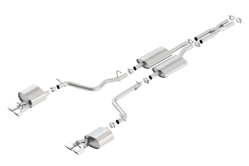 Borla 11-14 Dodge Challenger 3.6L AT/MT RWD 2Dr Single Split Rear Exit Rectangle Tip Catback Exhaust 140482 140482 Photo - Primary
