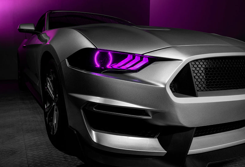 ORACLE Lighting 18-23 Ford Mustang Dynamic ColorSHIFT LED Headlights - Black Series 8204-332 8204-332 Photo - lifestyle view