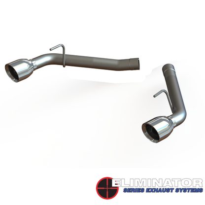 QTP 10-13 Chevrolet Camaro SS 6.2L 304SS Eliminator Muffler Delete Axle Back Exhaust w/4.5in Tips 700110 700110 Photo - Primary