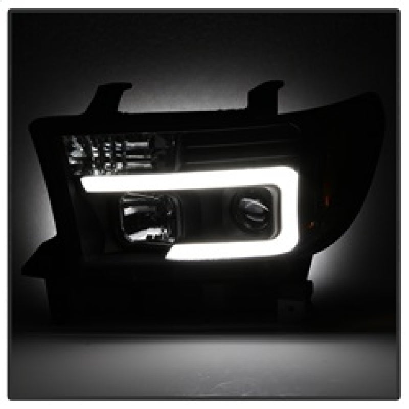 Spyder 08-13 Toyota Sequoia Projector Headlights - Light Bar DRL - Black PRO-YD-TTU07V2-LB-BK 5085344 5085344 Photo - Unmounted
