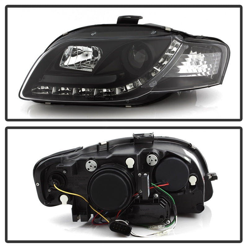 Spyder Audi A4 06-08 Projector Headlights Halogen Model Only - DRL Black PRO-YD-AA405-DRL-BK 5008572 5008572 Photo - Unmounted
