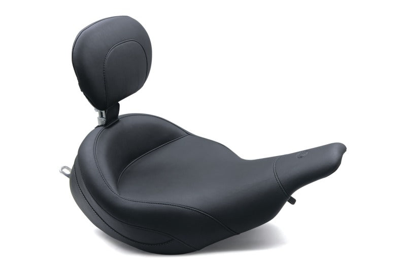 Mustang Motorcycle Mustang 97-07 Harley Electra Glide, Rd Glide Super Touring Solo Seat w/Driver Backrest - Black 79449 79449 Photo - Primary