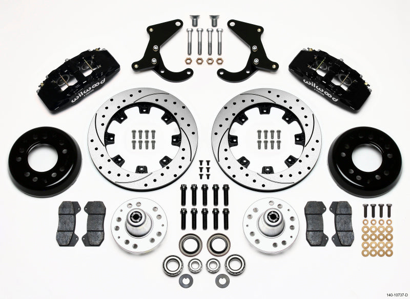 Wilwood DP6A Front Hub Kit, 12.19", Drilled, 55-57 Chevy 140-10737-D Photo - Primary