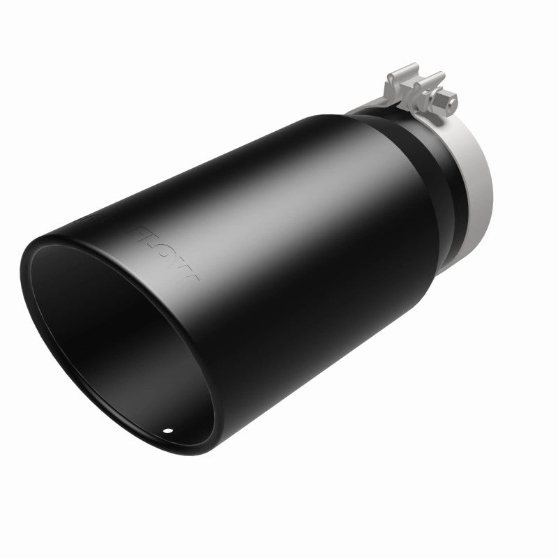 Magnaflow Tip Stainless Black Coated Single Wall Round Single Outlet 6in Dia 5in Inlet 13in L 35239 35239 360 Degree Image Set