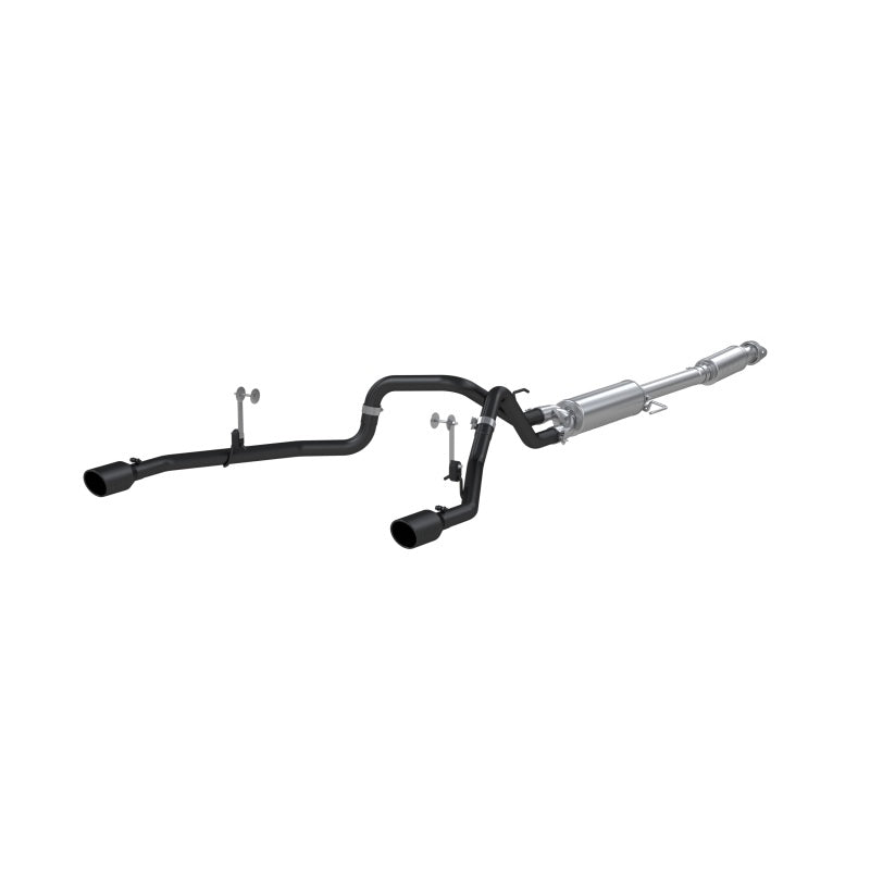 MBRP 2021+ F-150 2.7L/ 3.5L Ecoboost, 5.0L 3in Cat Back 2.5in Dual Split Rear - Black Coated S5215BLK S5215BLK Photo - Primary