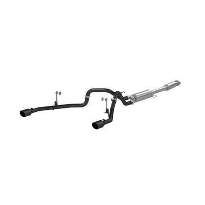 MBRP 2021+ F-150 2.7L/ 3.5L Ecoboost, 5.0L 3in Cat Back 2.5in Dual Split Rear - Black Coated S5215BLK S5215BLK Photo - Primary