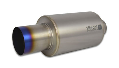 Vibrant Muffler with Straight Cut Burnt Tip, 2.50" Inlet/Outlet Titanium 17560 Photo - Primary