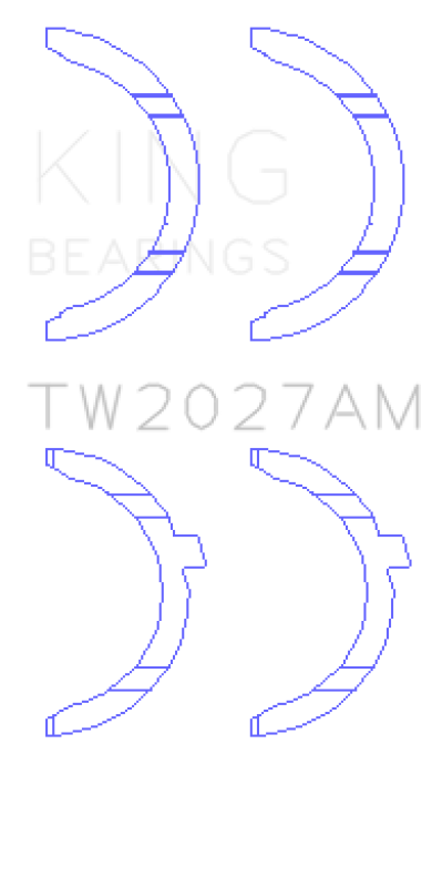 King Engine Bearings King AUDI AAH, BUG, CCWA,CTBA Thrust Washer Set TW2027AM TW2027AM Photo - Primary