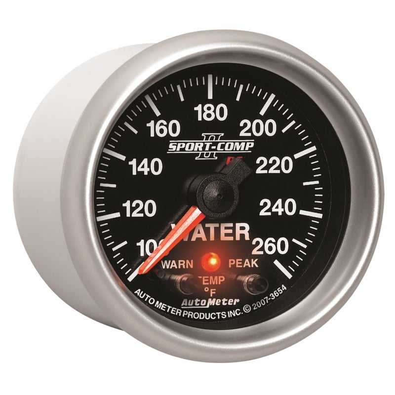 Autometer 2-1/16" Water Temperature, 100-260 °F, Stepper Motor, Sport-Comp II 3654 User 5