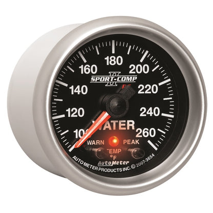 Autometer 2-1/16" Water Temperature, 100-260 °F, Stepper Motor, Sport-Comp II 3654 User 5