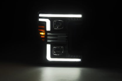 AlphaRex 17-19 Ford F-250/350/450/550  Super Duty PRO-Series Proj Headlights Black w/SeqSig & DRL 880321 880321 User 1