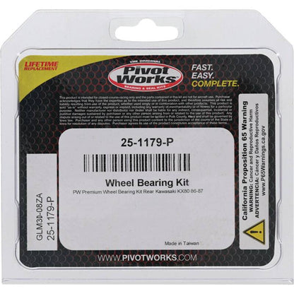 Pivot Works Kawasaki Wheel Bearing Kit Premium Bearings 25-1179-P 25-1179-P Photo - Primary