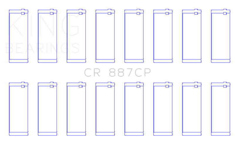King Engine Bearings King 00-03 Ford F-650/F-750 T444E Connecting Rod Bearing Set CR887CP CR887CP Photo - Primary