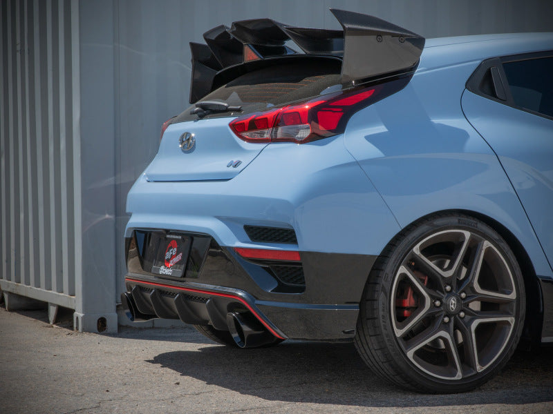 aFe Hyundai Veloster N 21-22 L4-2.0L (t) Takeda Cat-Back Exhaust System- Black Tips 49-37030-B 49-37030-B Photo - Mounted