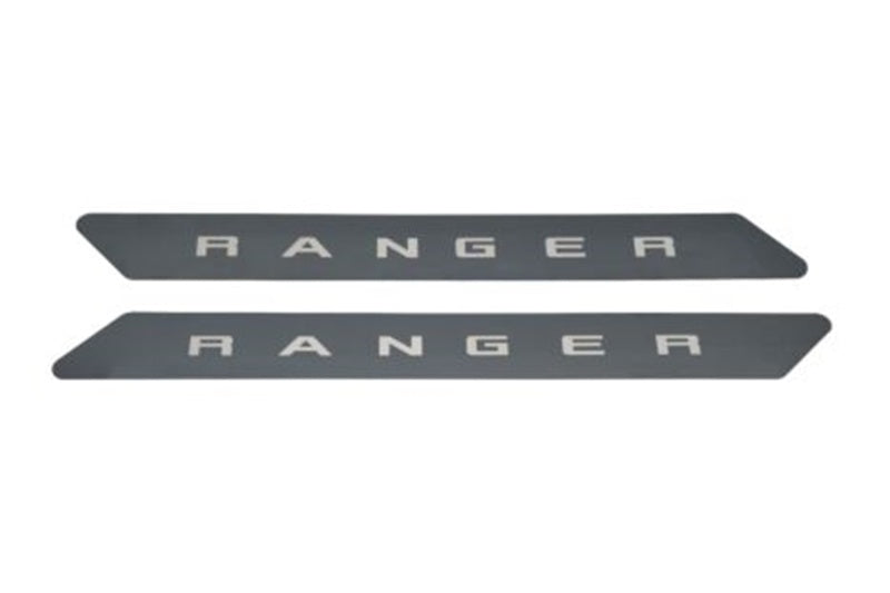 Putco 19-20 Ford Ranger SuperCab - w/ RANGER Etching (2pcs) Black Platinum Door Sills 95144BPFD 95144BPFD Photo - Primary