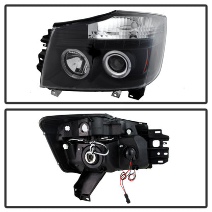 Spyder Nissan Titan 04-14/Armada 04-07 Projector Headlights LED Halo LED Blk PRO-YD-NTI04-HL-BK 5011572 5011572 User 1