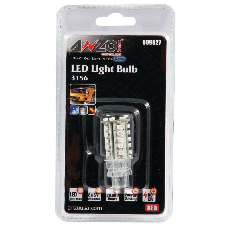 ANZO LED Bulbs Universal 3156/3157 Red 809027 809027 Photo - Primary
