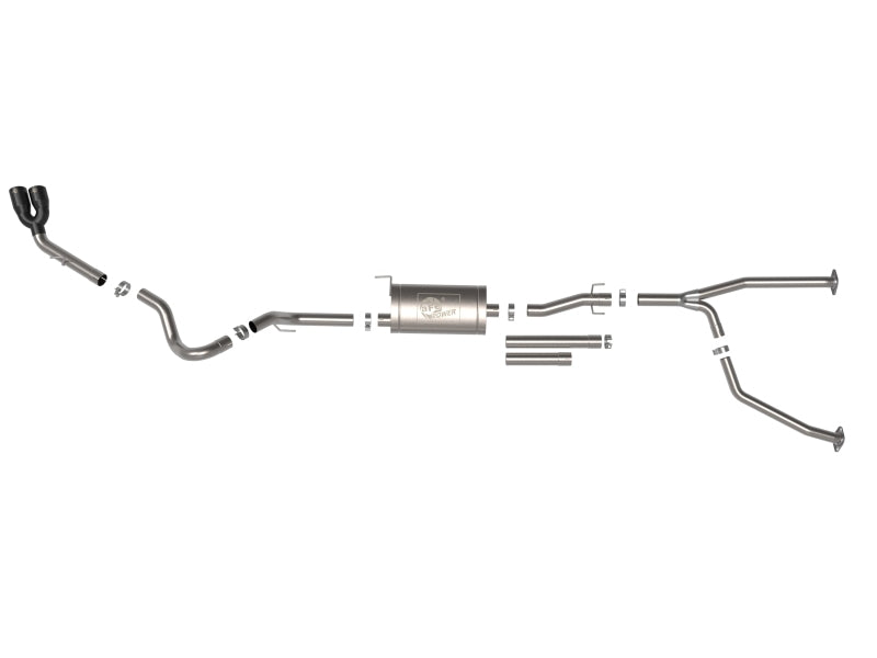 aFe 2022 Toyota Tundra V6-3.5L (tt) Vulcan Series 2.5in to 3in 304 SS Cat-Back Exhaust w/ Black Tip 49-36061-B 49-36061-B Photo - Unmounted