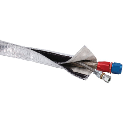 DEI Heat Shroud 3/4in I.D. x 3ft - Aluminized Sleeving-Hook and Loop Edge 10457 10457 Photo - Primary