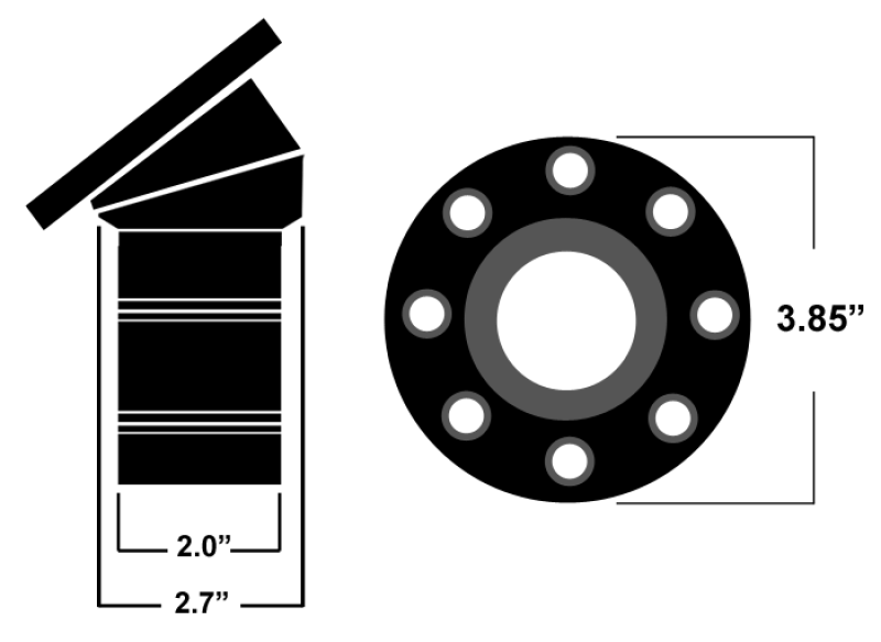 Ridetech 67-68 Camaro Locking Gas Cap (Black Anodized) 81000033 81000033 User 1