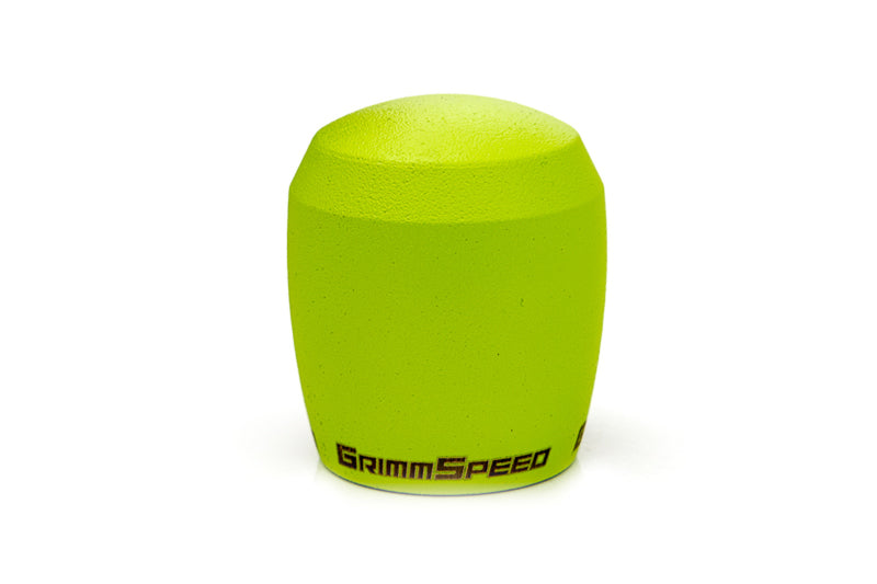 GrimmSpeed Stubby Shift Knob Stainless Steel - Subaru 5 and 6 Speed Manual Transmission - Neon Green 380005