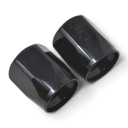 Russell Performance 2-Piece -10 AN Full Flow Swivel Hose End Sockets (Qty 2) - Polished and Black 615543 615543 Photo - out of package
