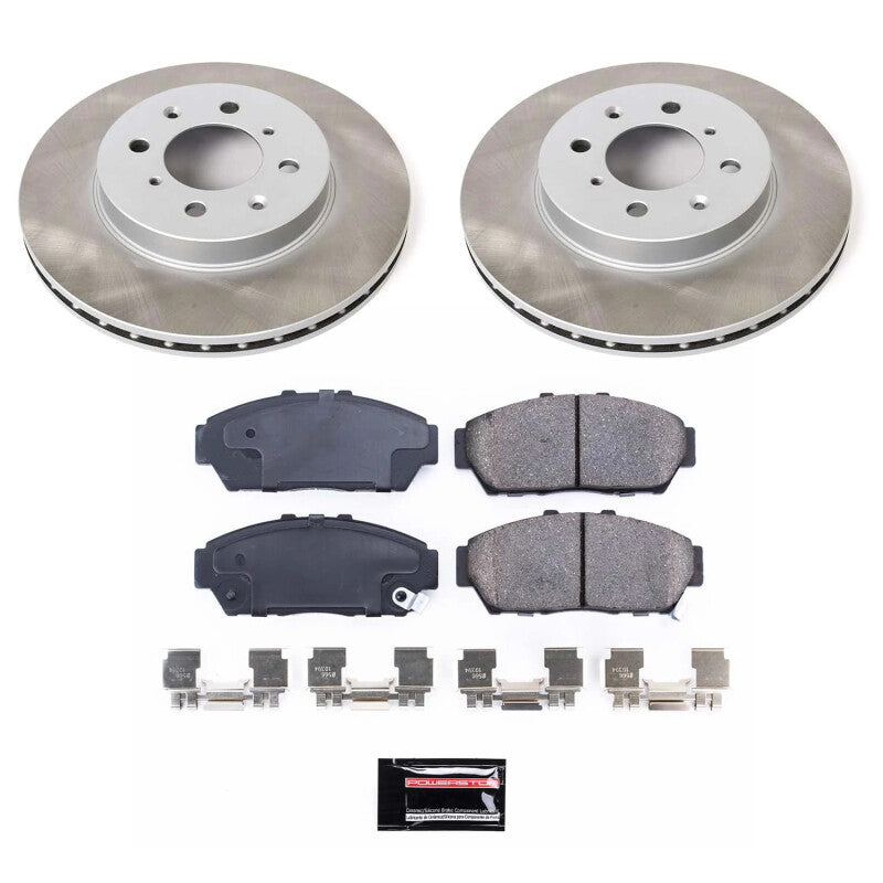 PowerStop Power Stop 93-95 Honda Civic Front Semi-Coated Rotor Kit SC692 SC692 Photo - Primary