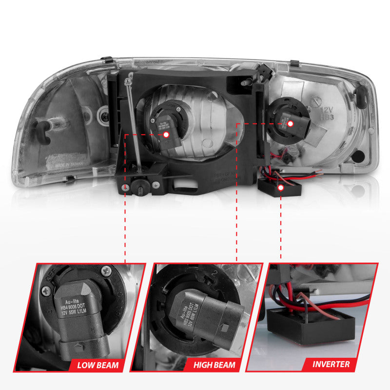 Anzo 99-17 GMC Sierra/Denali Headlights Chrome Amber (w/C Light Bars) 111523 111523 User 4