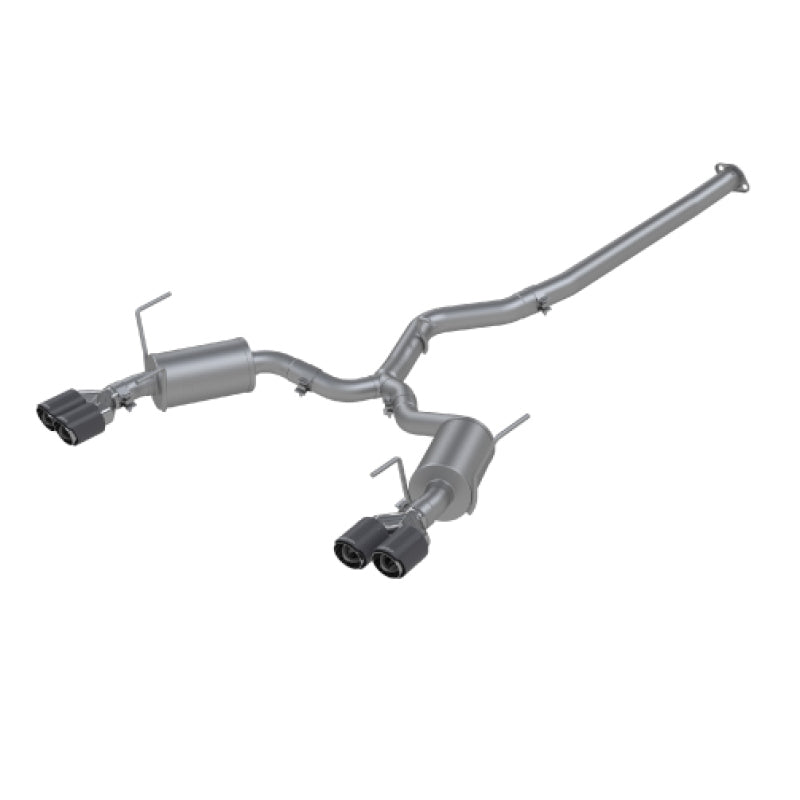 MBRP 15-19 Subaru WRX 2.0L/STI 2.5L 3in Dual Split Rear Exit w/ 3.5in CF Tips - T304 Street Version S48003CF S48003CF Photo - Primary