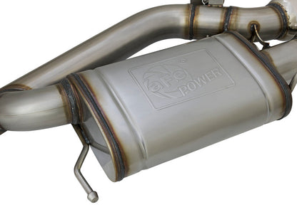aFe MACH Force-Xp 3in 304 Stainless Steel Cat-Back Exhaust System w/Black 49-34078-B Photo - Unmounted