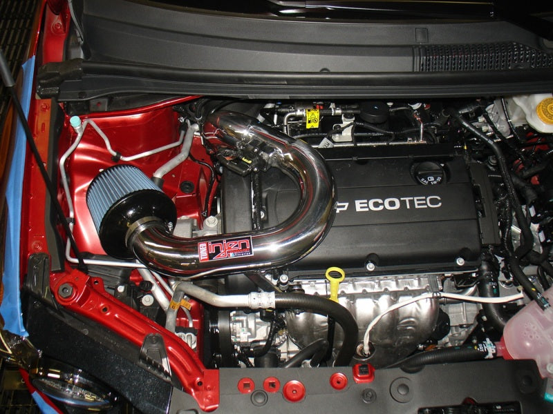 Injen 12-18 Chevrolet Sonic 1.8L 4cyl Polished Short Ram Cold Air Intake w/ MR Technology SP7035P SP7035P Photo - Mounted