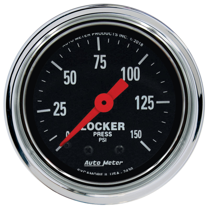 Autometer Gauge,Air Locker Press,2 1/16",150PSI,Mech 2430 Photo - Primary