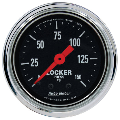 Autometer Gauge,Air Locker Press,2 1/16",150PSI,Mech 2430 Photo - Primary