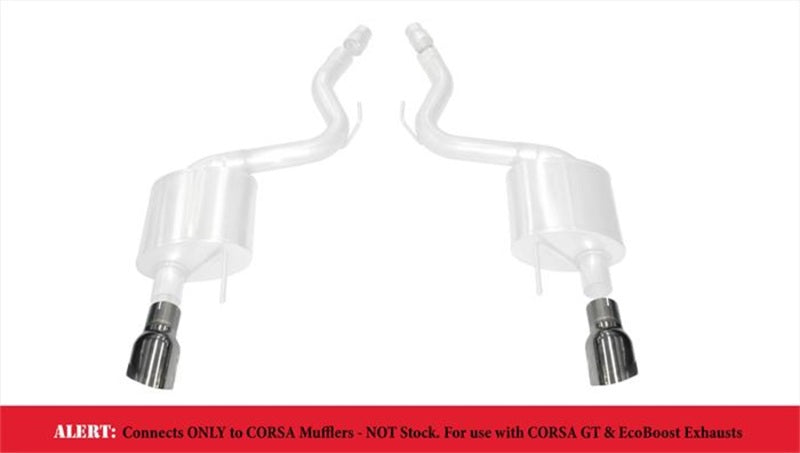 Corsa Performance Corsa 15-17 Ford Mustang GT 3.0in Inlet /4.5in Outlet Polished Tip Kit 14346 Photo - Mounted