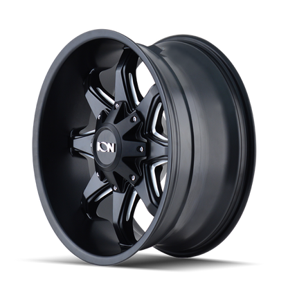 ION Wheels ION Type 181 20x9 / 5x127 BP / -12mm Offset / 87mm Hub Satin Black/Milled Spokes Wheel 181-2952M12 181-2952M12 Photo - Primary