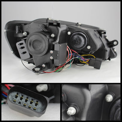 Spyder Volkswagen Jetta 11-14 Projector Headlights Halogen Light Tube DRL Smke PRO-YD-VJ11-LTDRL-SM 5073655 5073655 User 1