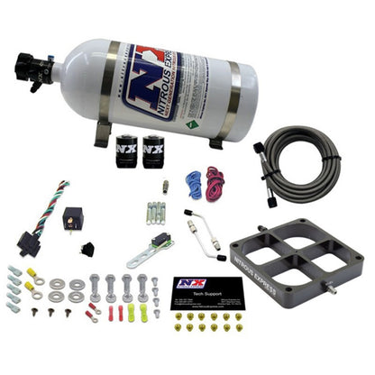Nitrous Express Single Entry Crossbar 8500 Based Throttle Body Nitrous Kit w/10lb Bottle 63980-10 63980-10 Photo - Primary