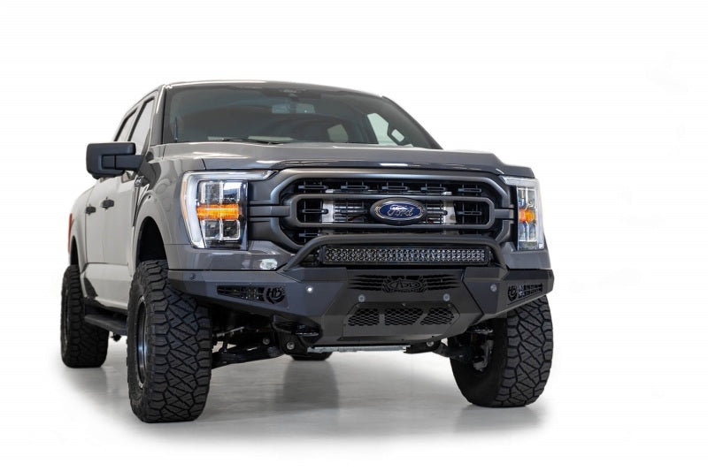 Addictive Desert Designs 2021 Ford F-150 HoneyBadger Front Bumper w/o Top Hoop F190111040103 F190111040103 Photo - Mounted