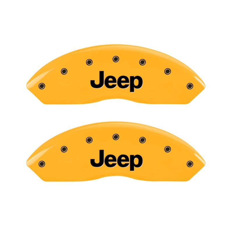 MGP 2 Caliper Covers Engraved Front Jeep Yellow Finish Black Characters 2006 Jeep Wrangler 42009FJEPYL 42009FJEPYL Photo - Primary