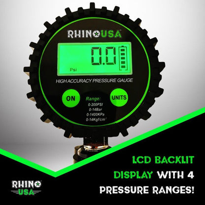 Rhino USA 200 Psi Digital Tire Inflator Gauge RGAUGE-0200 RGAUGE-0200 User 1