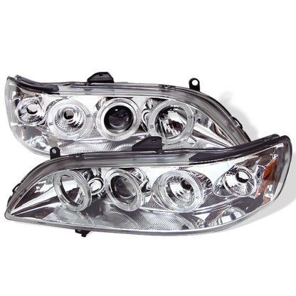 Spyder Honda Accord 98-02 1PC Projector Headlights LED Halo Amber Reflctr Chrm PRO-YD-HA98-AM-C 5010735 5010735 Photo - Primary