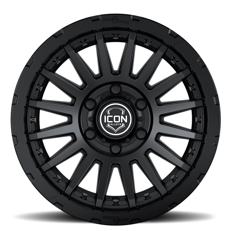 ICON Recon Pro 17x8.5 8 x 6.5 13mm Offset 5.25in BS Satin Black Wheel 23617858052SB 23617858052SB Photo - Unmounted