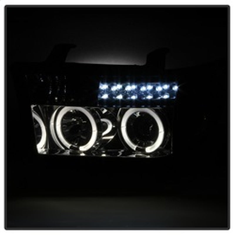Spyder Toyota Tundra 07-13 Projector Headlights LED Halo LED Smke PRO-YD-TTU07-HL-SM 5012043 5012043 Photo - Unmounted