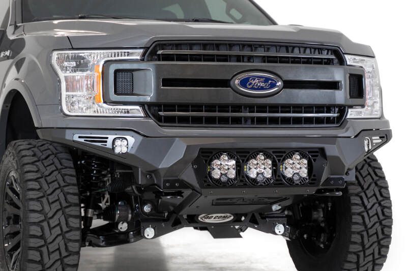 Addictive Desert Designs 18-20 Ford F-150 Bomber Front Bumper w/ 3 Baja Designs LP6 Mounts F180014100103 F180014100103 Photo - Primary