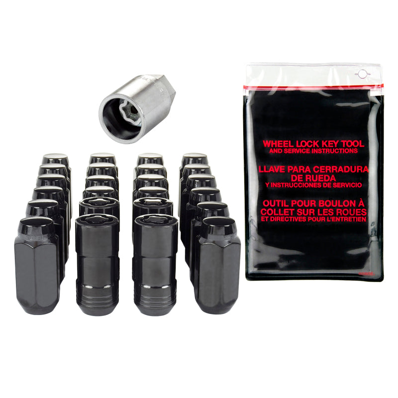 McGard 6 Lug Hex Install Kit w/Locks (Cone Seat Nut) M14X1.5 / 13/16 Hex / 1.945in. Length - Black 84622 84622 Photo - out of package