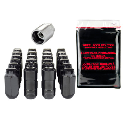 McGard 6 Lug Hex Install Kit w/Locks (Cone Seat Nut) M14X1.5 / 13/16 Hex / 1.945in. Length - Black 84622 84622 Photo - out of package