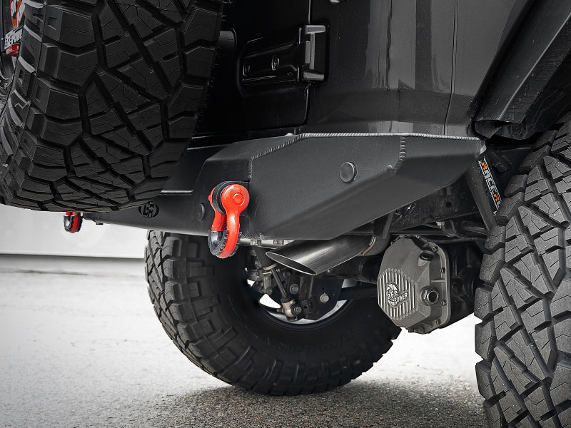 aFe MACH Force-Xp Hi-Tuck 3in 409 SS 18-20 Jeep Wrangler JL 2.0/3.6 Axle-Back Exhaust 49-48080 49-48080 Photo - Mounted