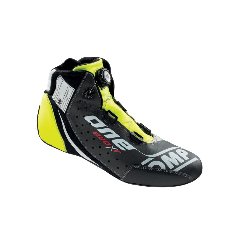 OMP One Evo X R Shoes Black/Silver/Fluorescent Yellow - Size 41 (Fia 8856-2018) IC0-0805-B01-370-41 IC0-0805-B01-370-41 Photo - Primary